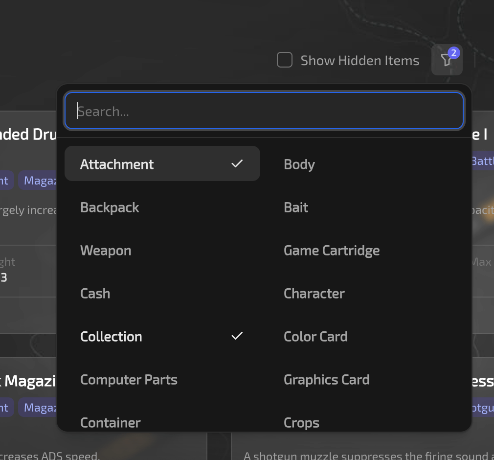 Advanced Filter & Sort